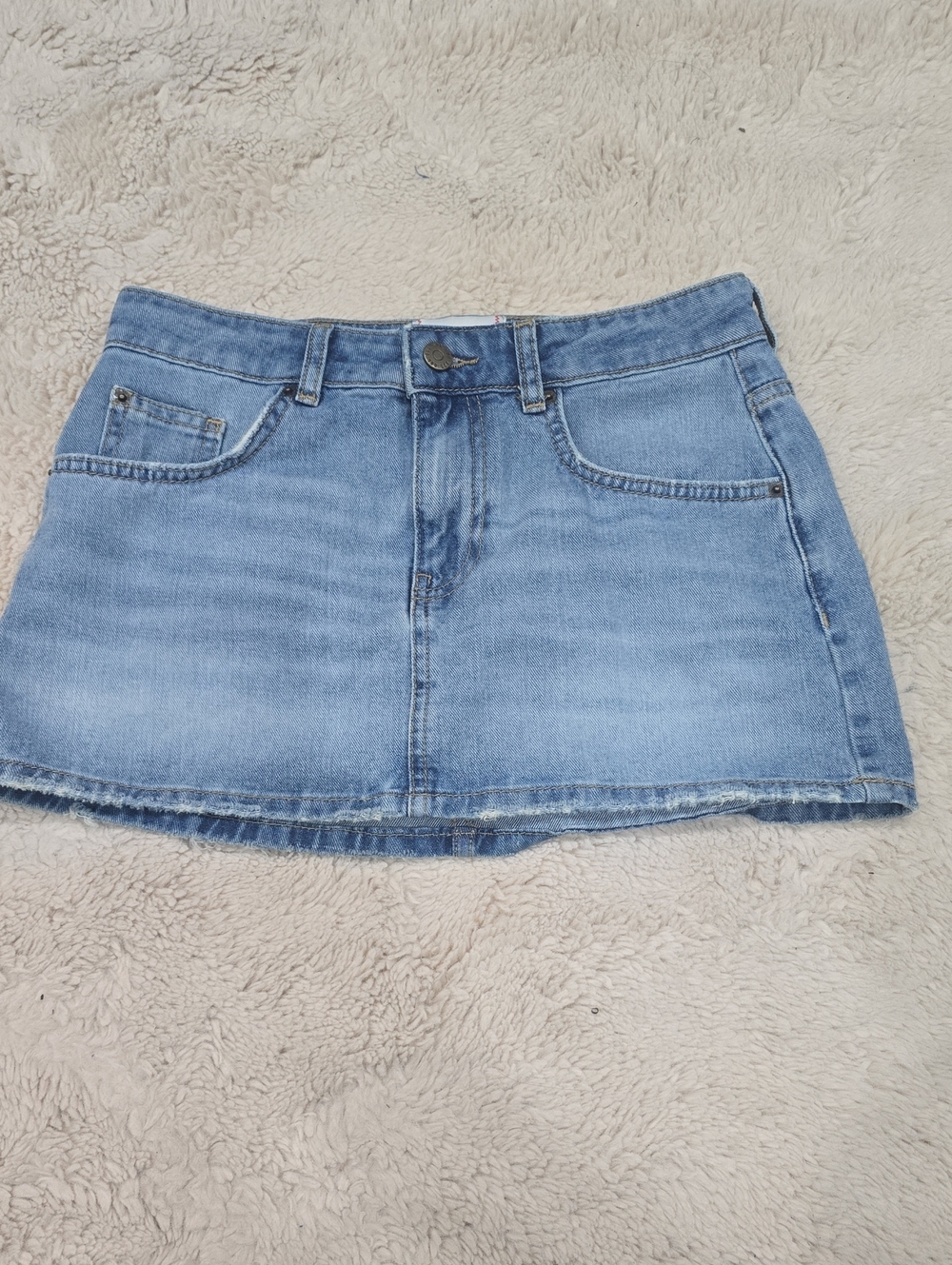 BDG Light Blue Denim Mini Skirt